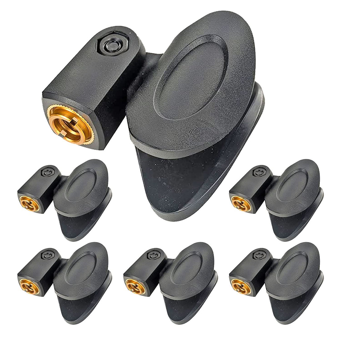 5Core Microphone Clip Holder – 6-Piece Set with 5/8" to 3/8" Screw Adapters