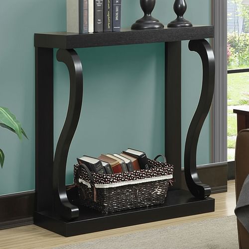 Modern Curved Legs Rich Espresso Console Table - Free Shipping 