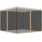 Replacement Mosquito Netting for Gazebo 12' x 12' Black Screen Walls for Canopy with Zippers, Beige