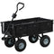 Outsunny Steel Garden Cart, Utility Wagon Cart with Removable Liner, Quick-Release Sides, 10