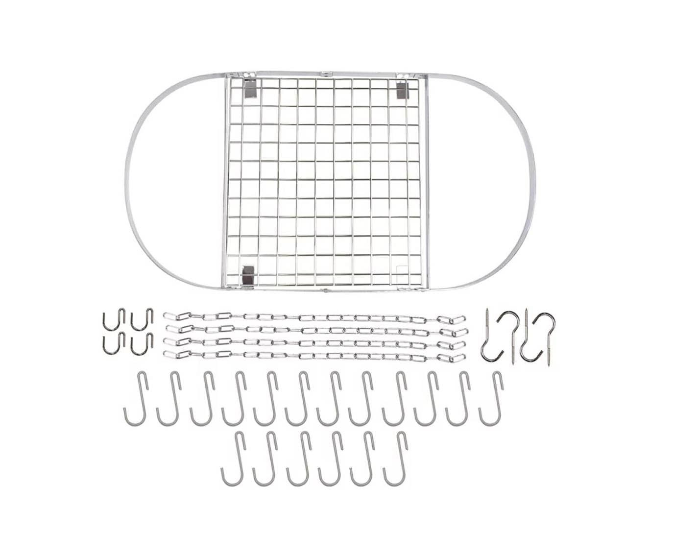 Modern Ceiling Mounted Stainless Steel Oval Hanging Pot Rack - Free Shipping 