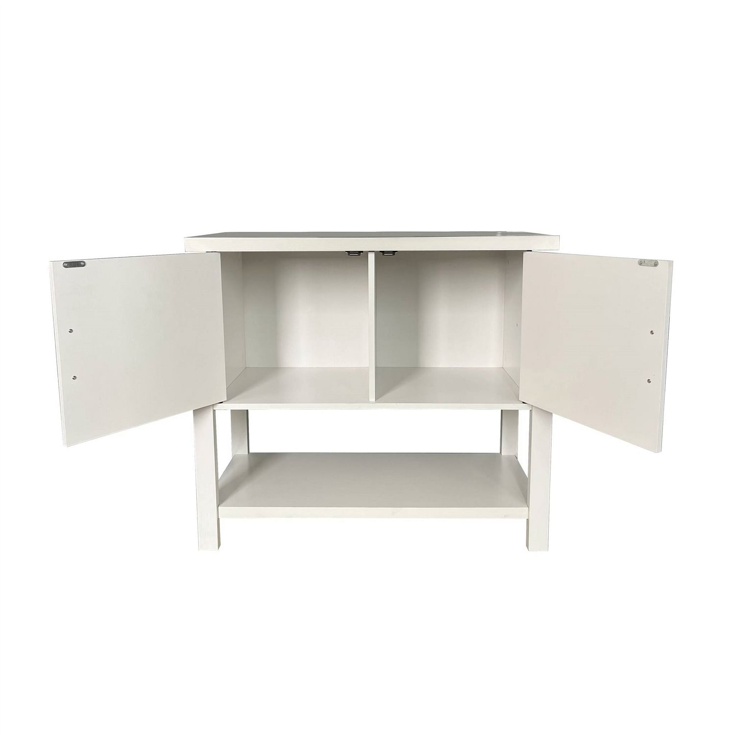 Modern 2 Drawer Wooden Storage Console Table White - Free Shipping