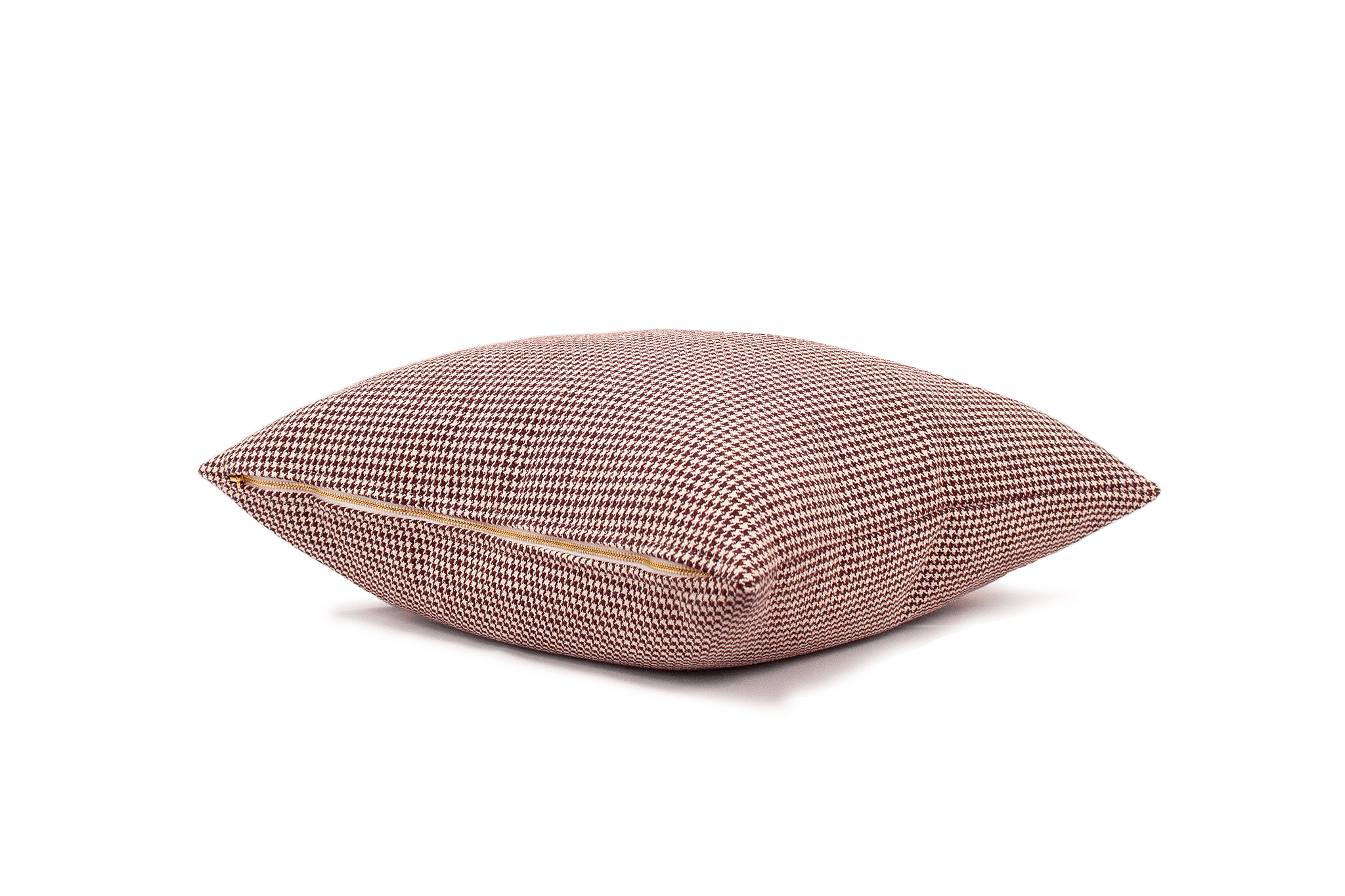 Crimson Houndstooth Cushion Cover 