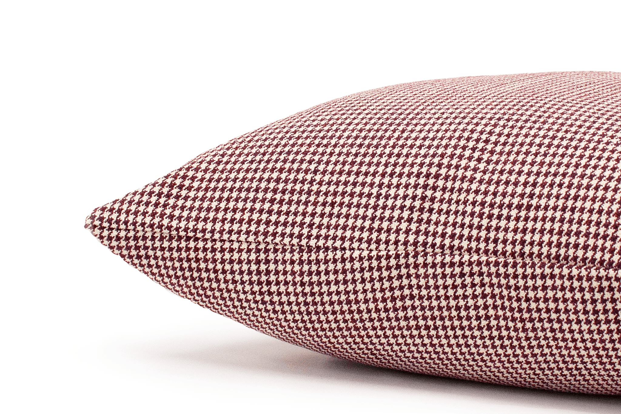 Crimson Houndstooth Cushion Cover 