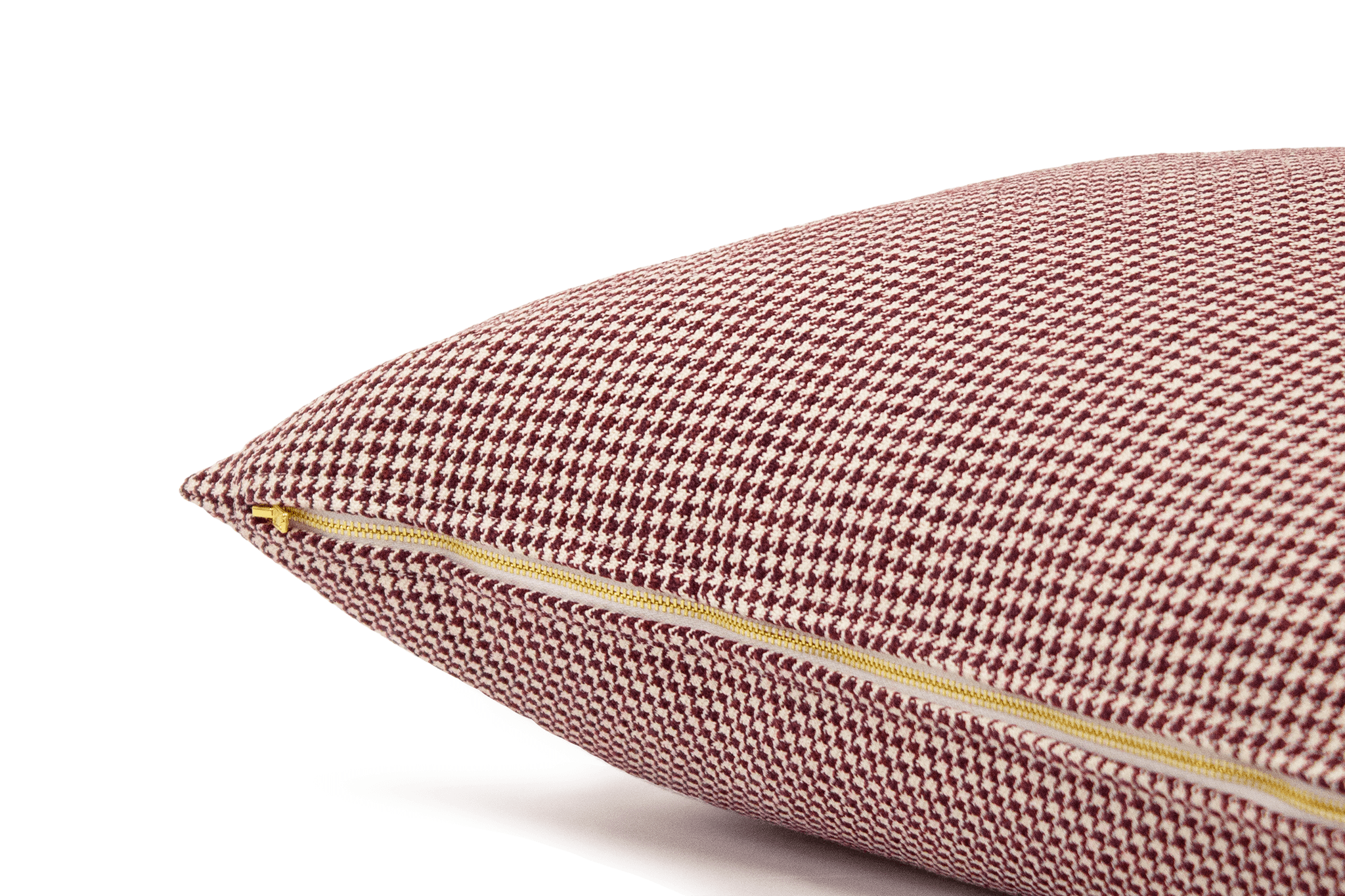 Crimson Houndstooth Cushion Cover 