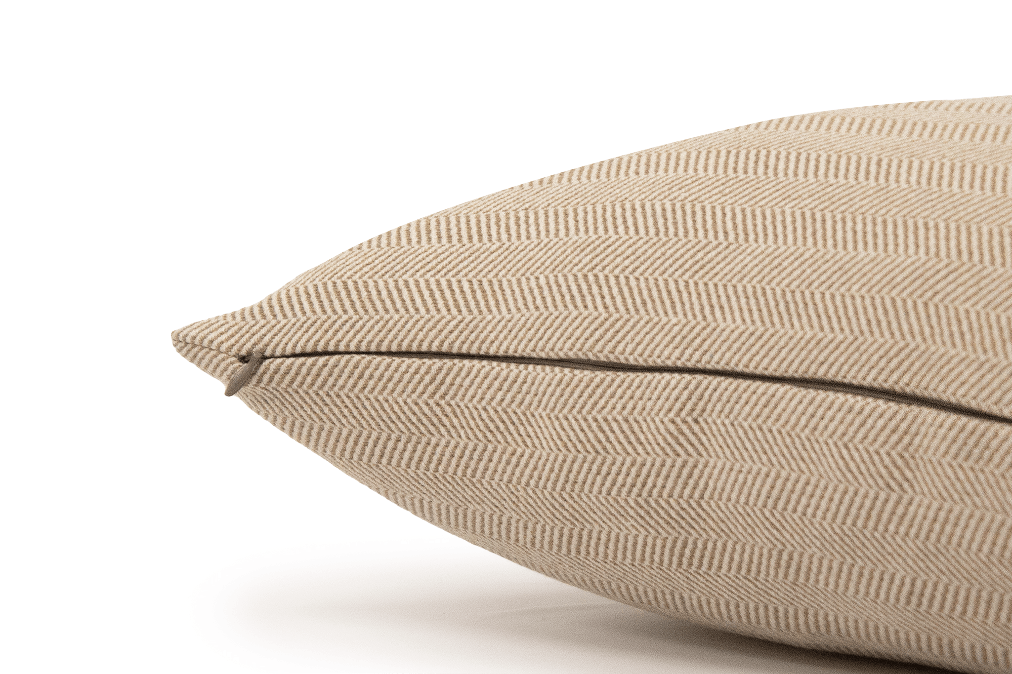 Mushroom Herringbone Cushion Cover 