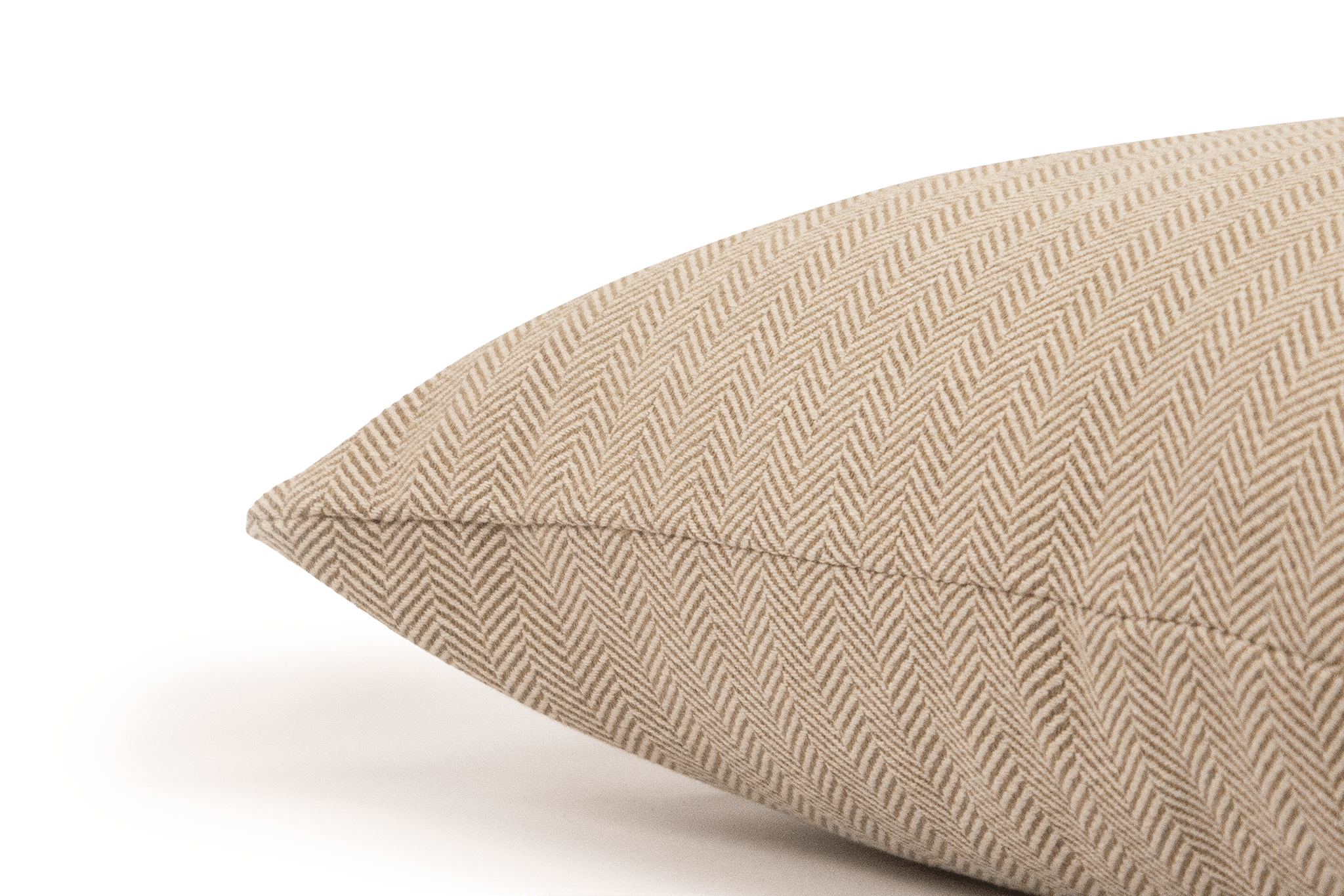 Mushroom Herringbone Cushion Cover 