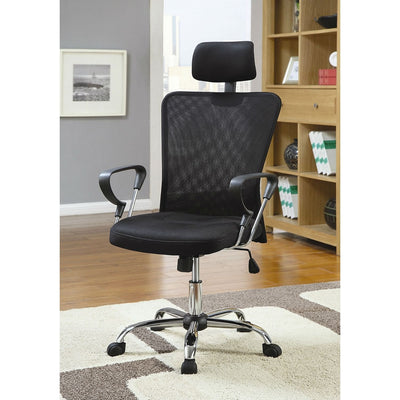 High Back Executive Mesh Office Computer Chair with Headrest in Black - Free Shipping 
