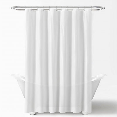 71-inch White Polyester Mildew Resistant Shower Curtain Liner - Free Shipping 
