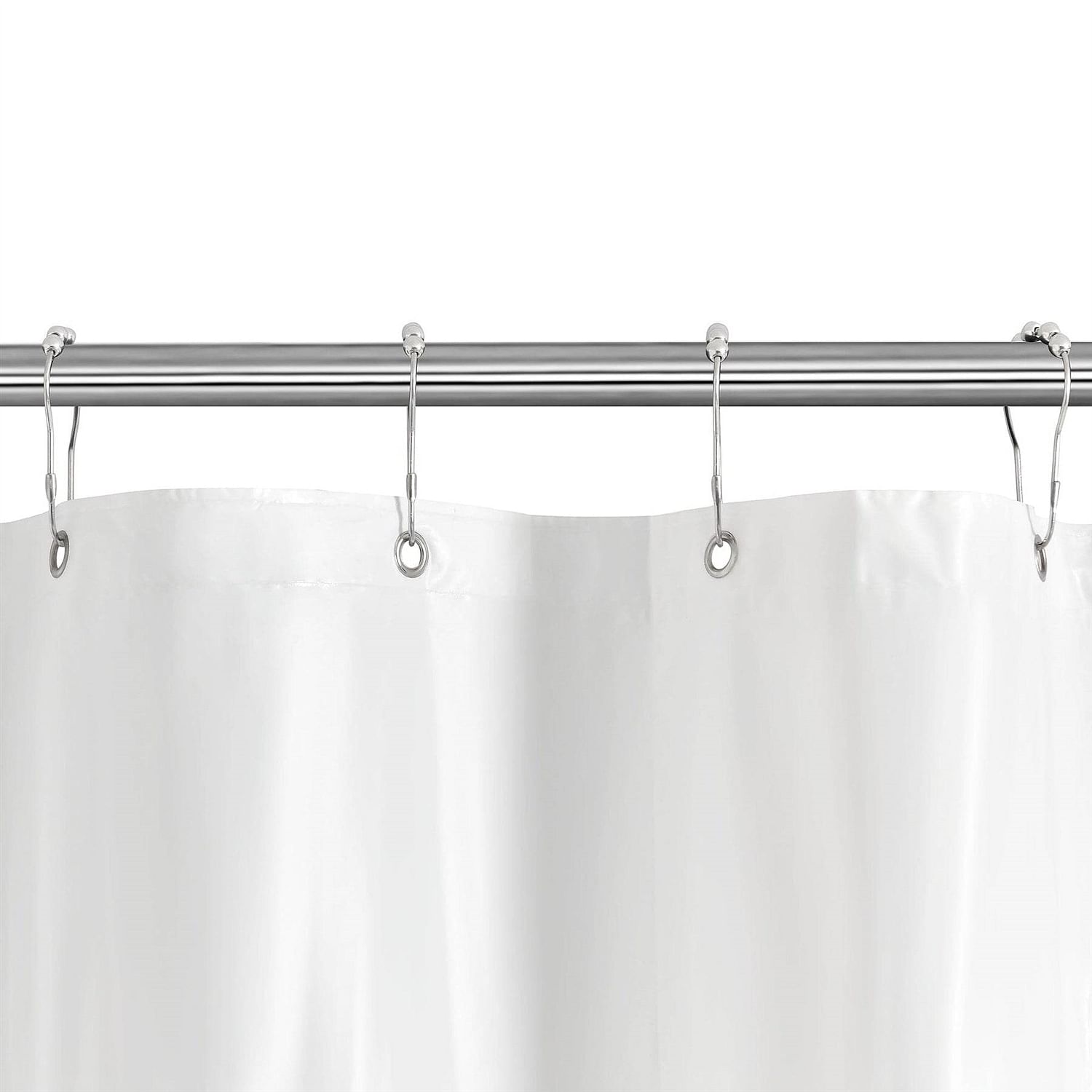 71-inch White Polyester Mildew Resistant Shower Curtain Liner - Free Shipping