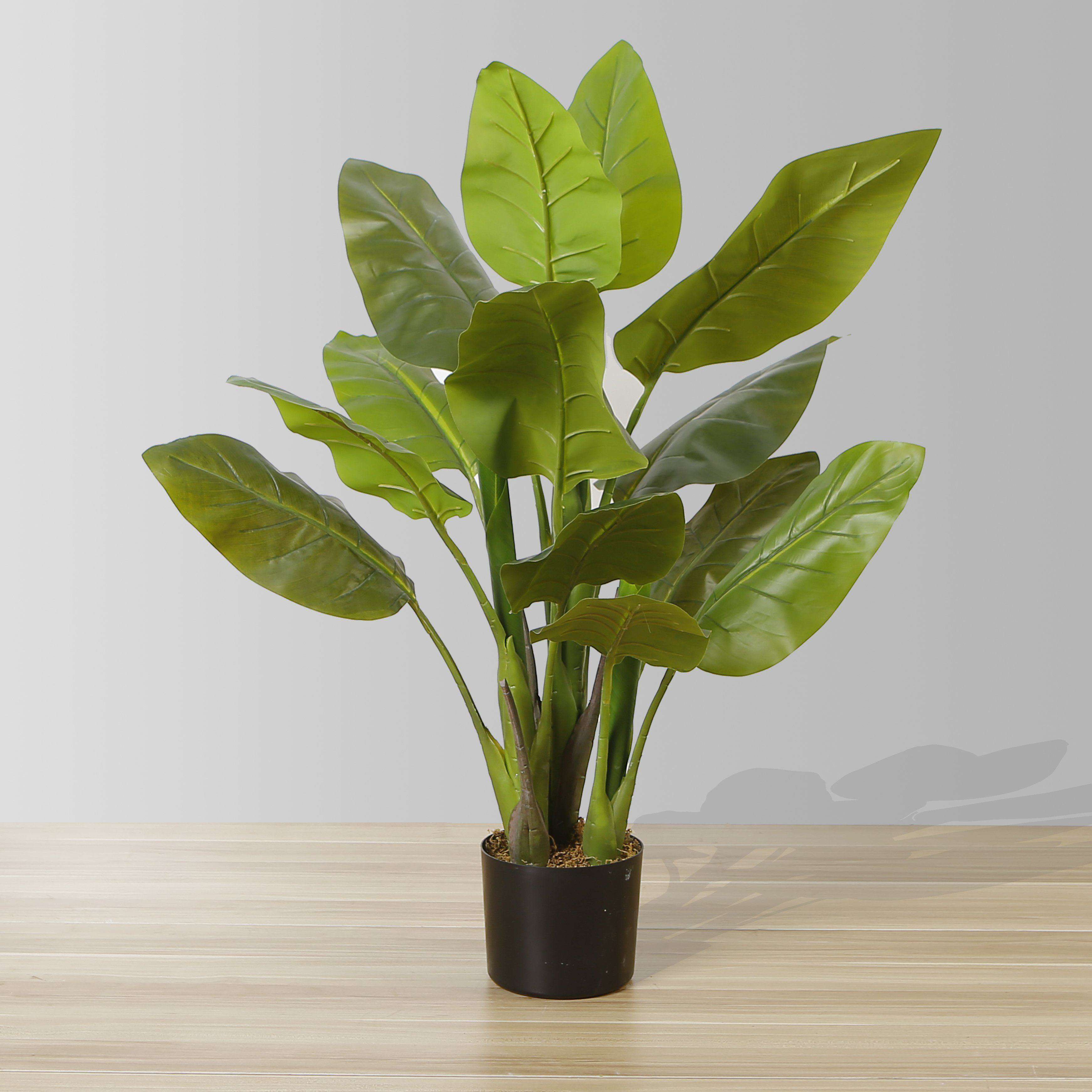 Miki Artificial Spathiphyllum Leaf Potted Plant 3' 