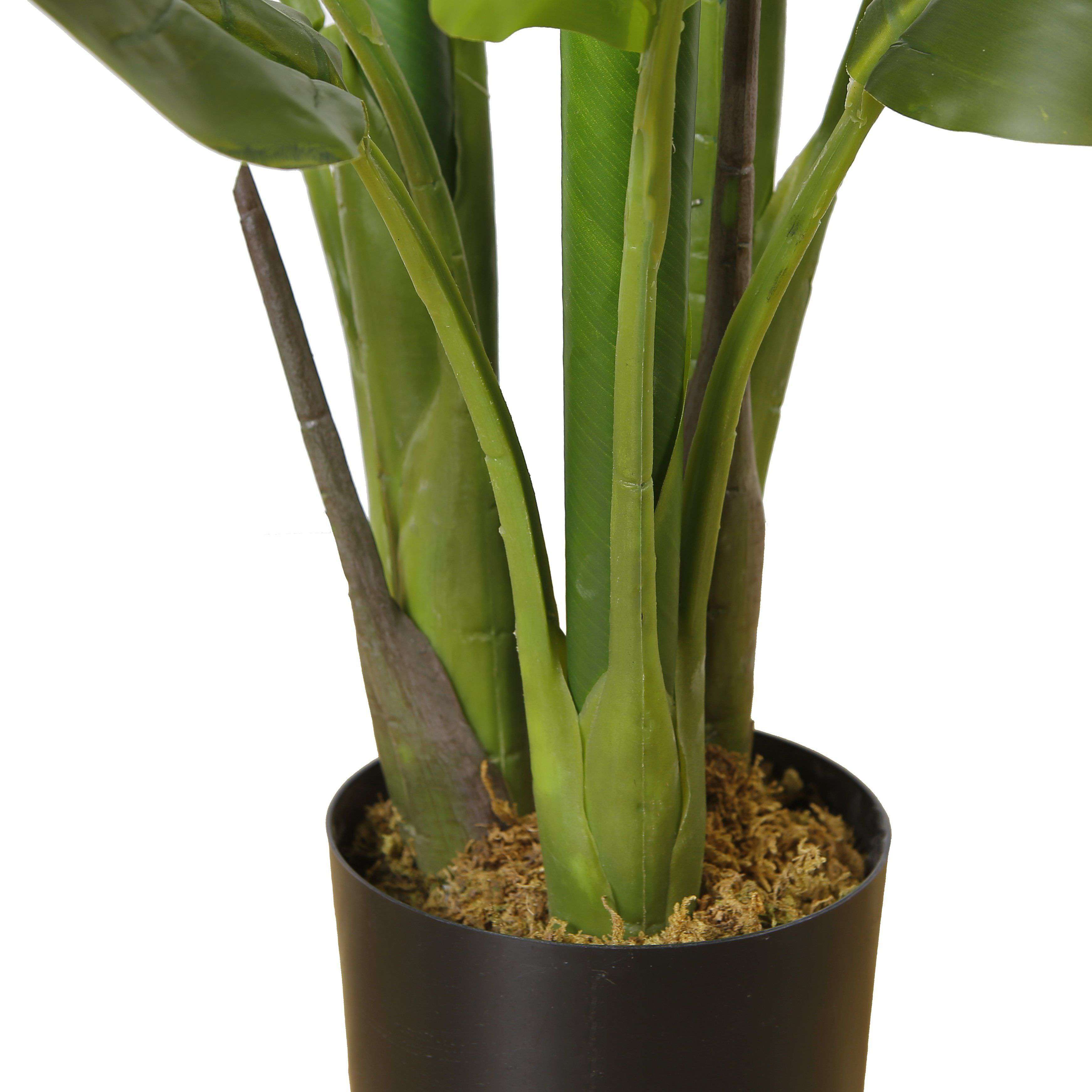 Miki Artificial Spathiphyllum Leaf Potted Plant 3' 