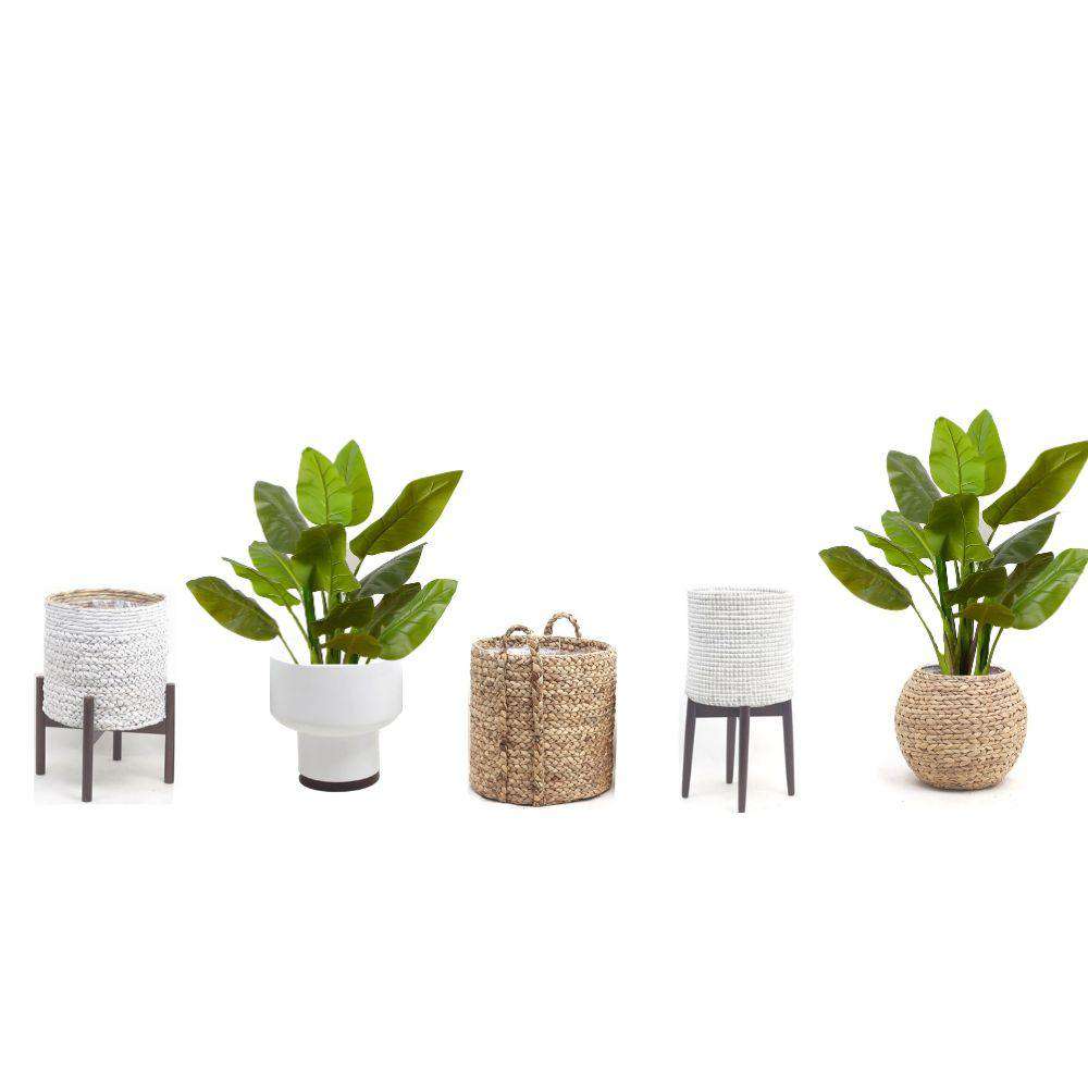 Miki Artificial Spathiphyllum Leaf Potted Plant 3' 