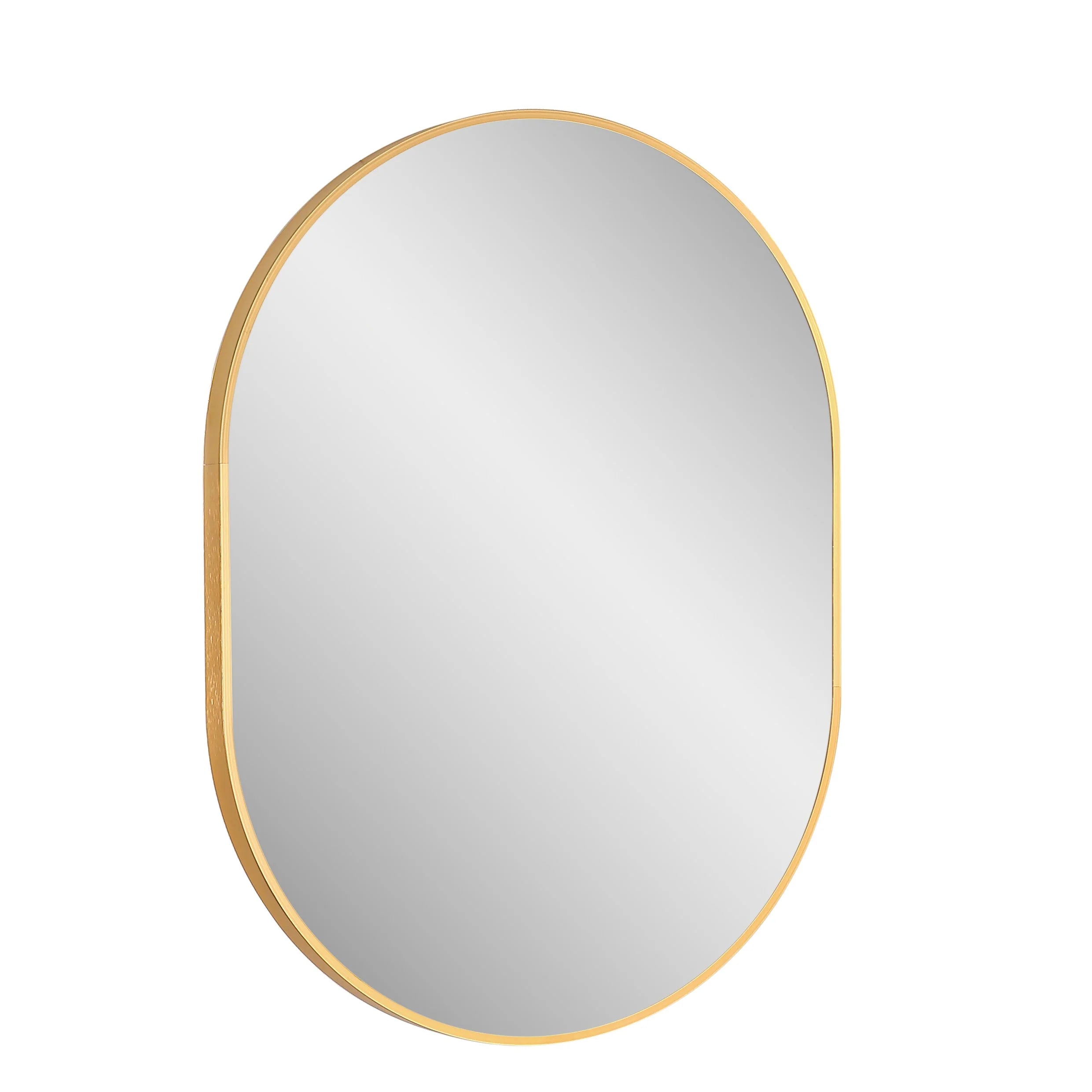 Vera 24" x 32" Oval Vanity Mirror with Metal Frame