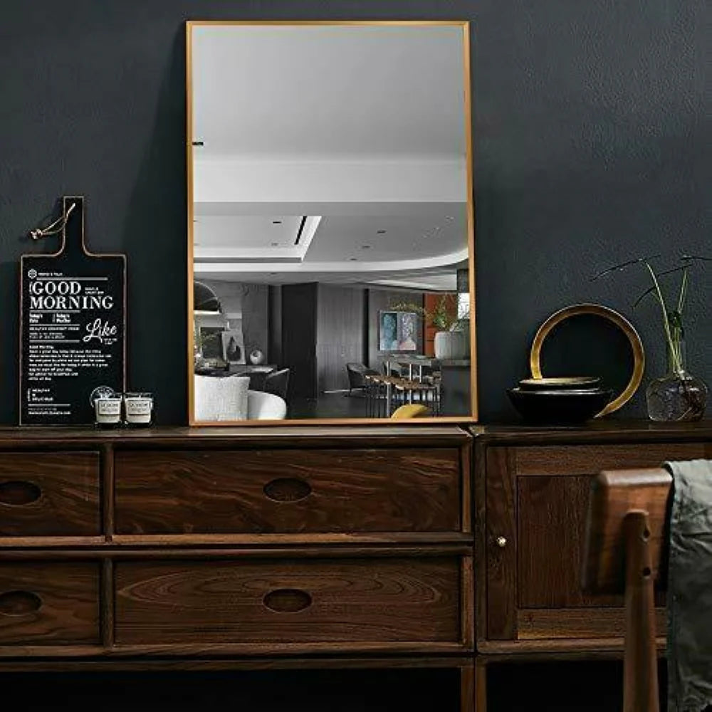 Vera 24" x 32" Rectangular Vanity Mirror with Modern Metal Frame