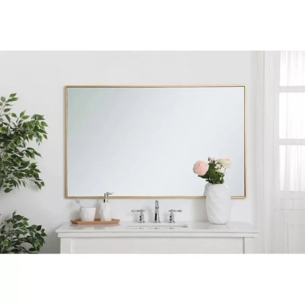 Vera 24" x 32" Rectangular Vanity Mirror with Modern Metal Frame