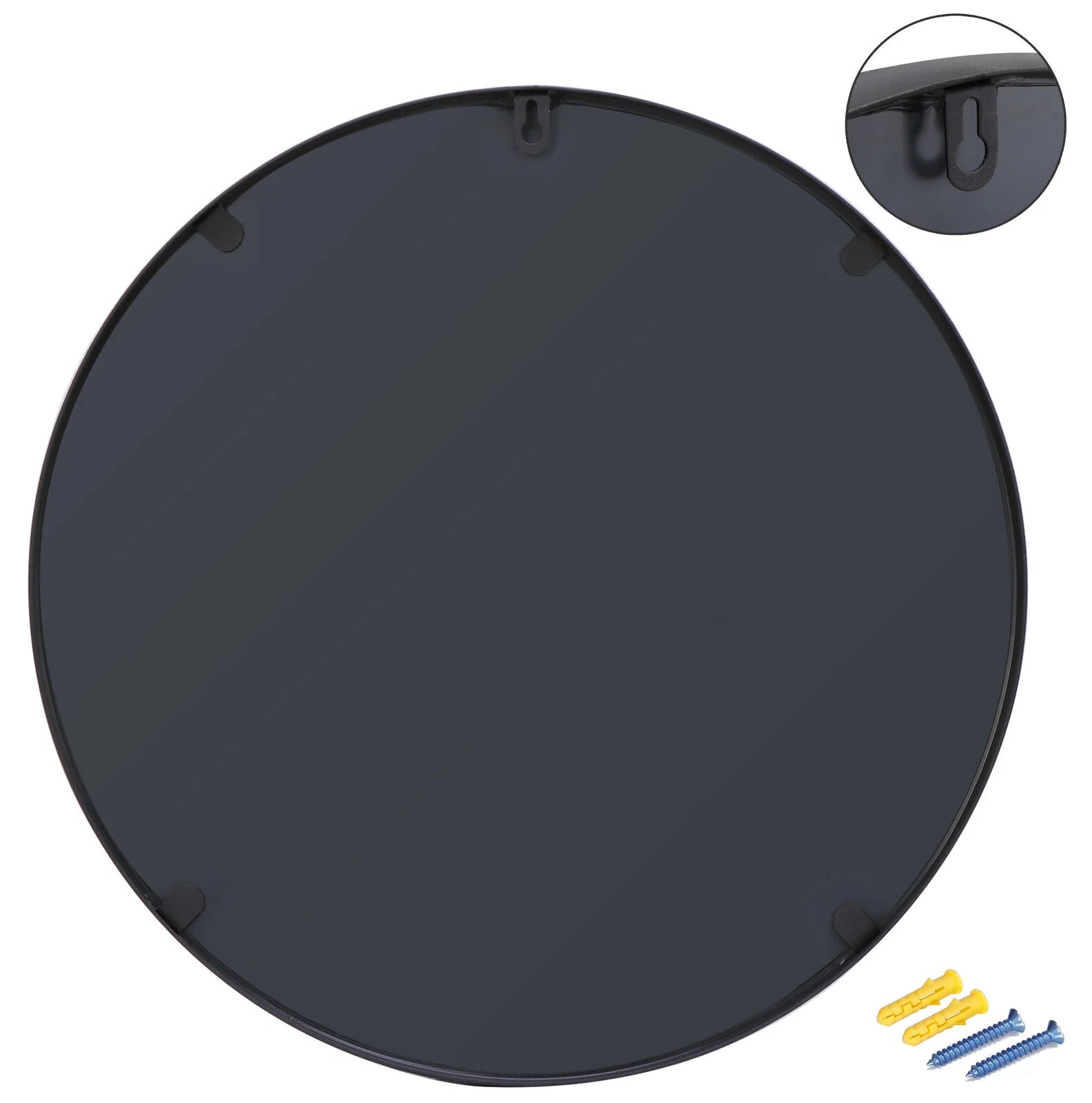 Vera 28" x 28" Round Vanity Mirror with Stainless Steel Frame