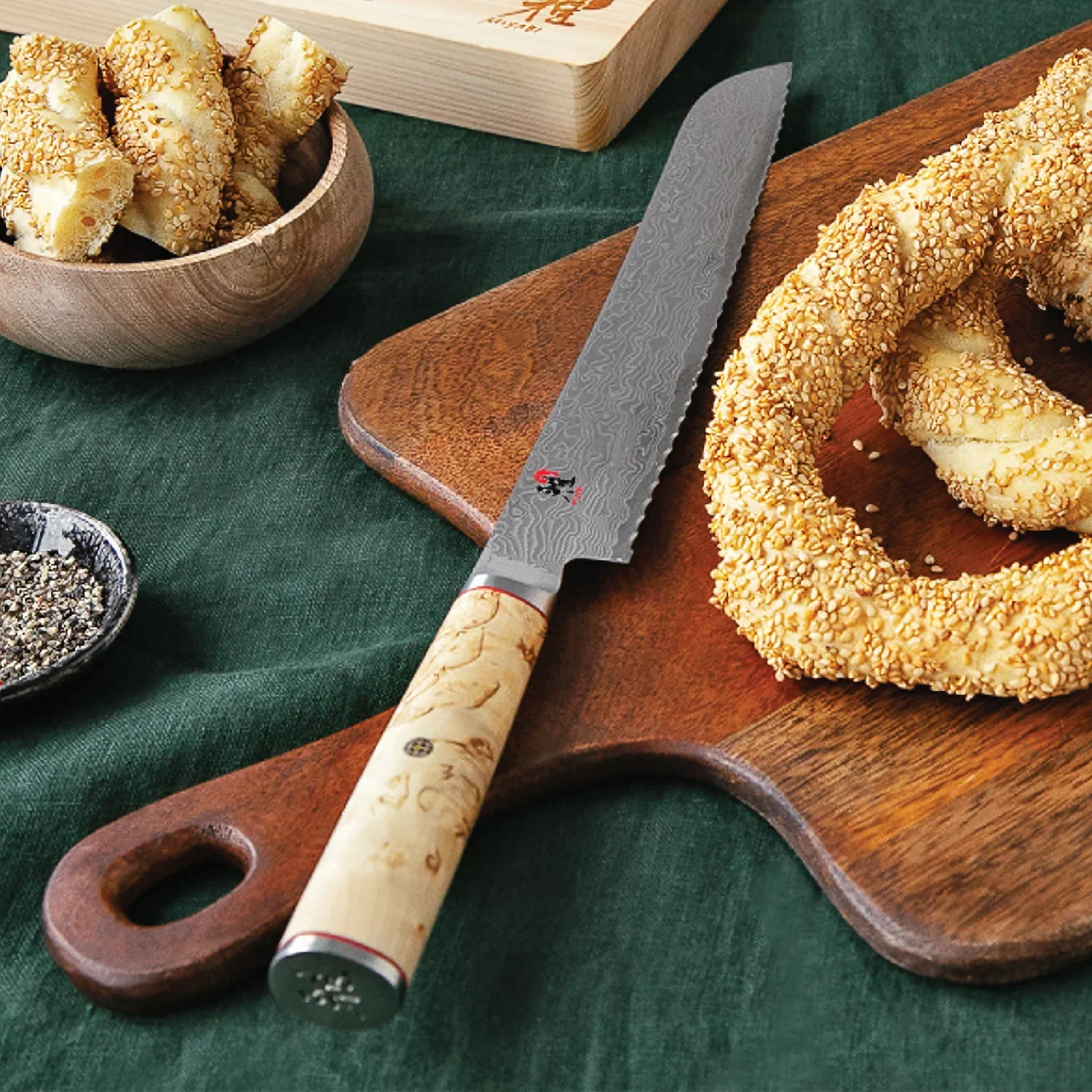 MIYABI 5000 MCD - 9-inch - Bread knife, brown 