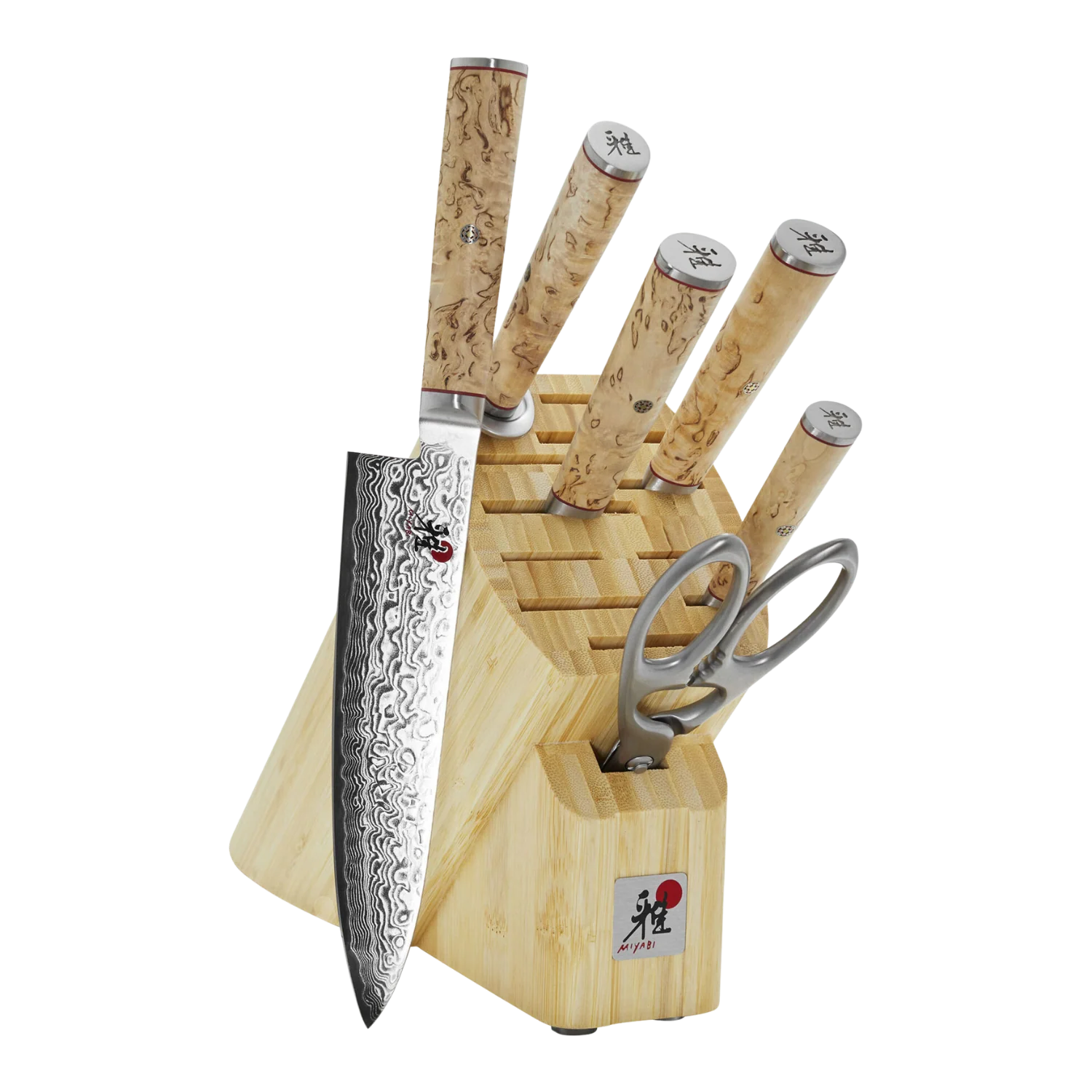 MIYABI 5000 MCD - 7 Piece, Knife block set, brown 