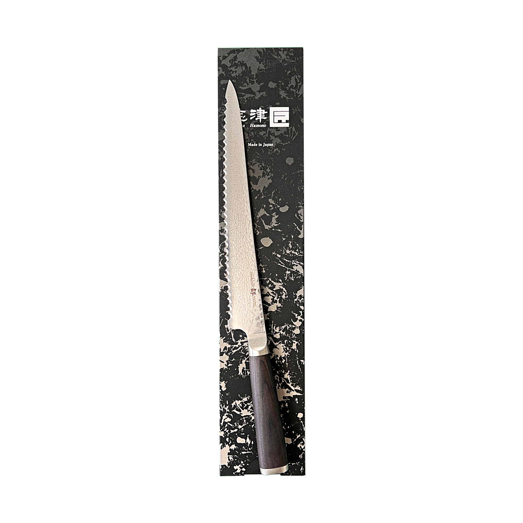 Miyako SUS 240mm Bread Slicer | 33 Layer Damascus Steel Blade  – Made in Japan 