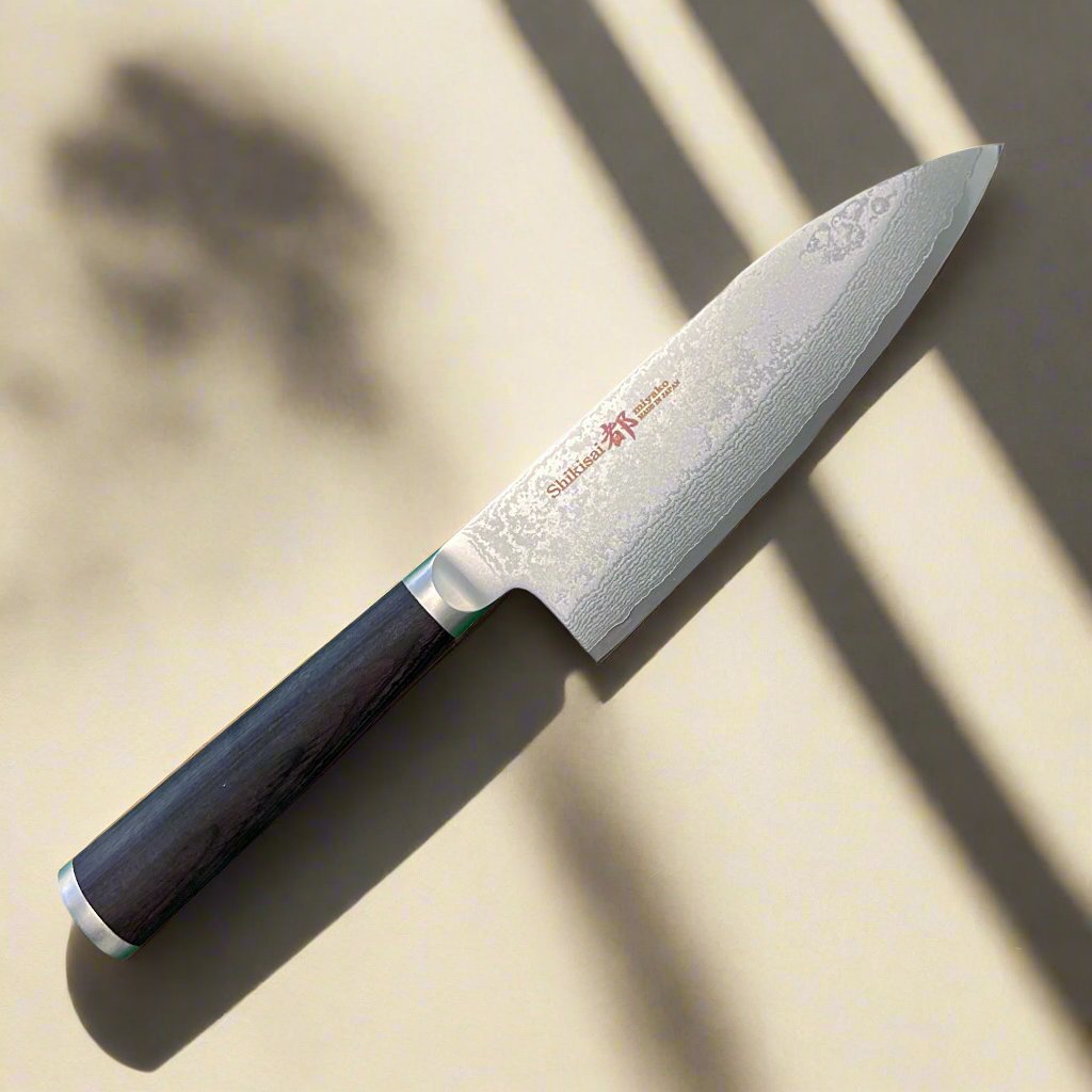 Miyako SUS 165mm Deba Knife Right Hand | 33 Layer Damascus Steel Blade  – Made in Japan 