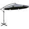 Outsunny Offset Patio Umbrella 11FT Cantilever Outdoor Umbrella with Easy Tilt Cross Base & 8 Ribs Dark Grey