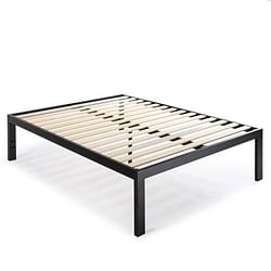 King size 18 Inch Easy Assemble Metal Platform Bed Frame Wooden Slats - Free Shipping 