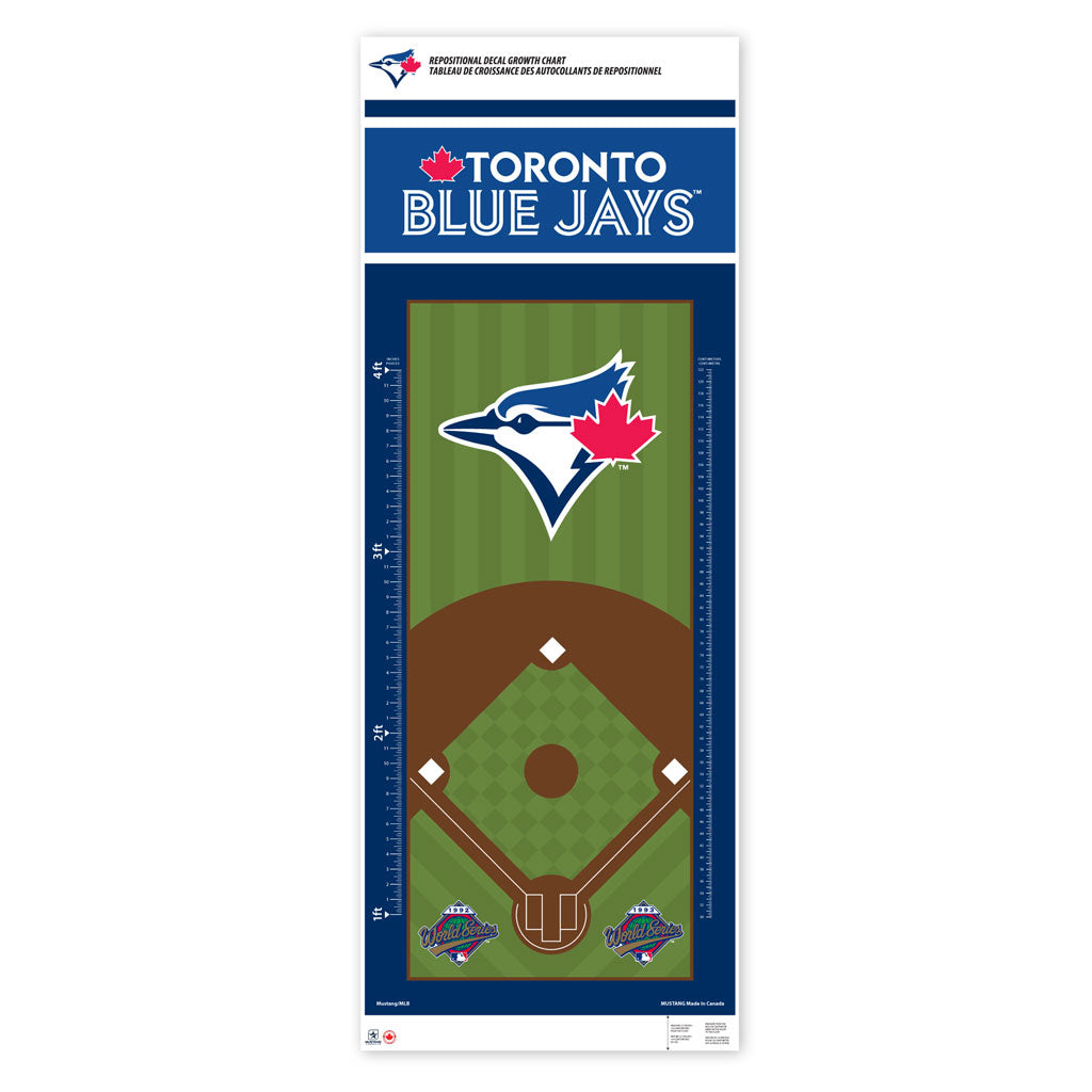 Toronto Blue Jays Repositional Vinyl Growth Chart 