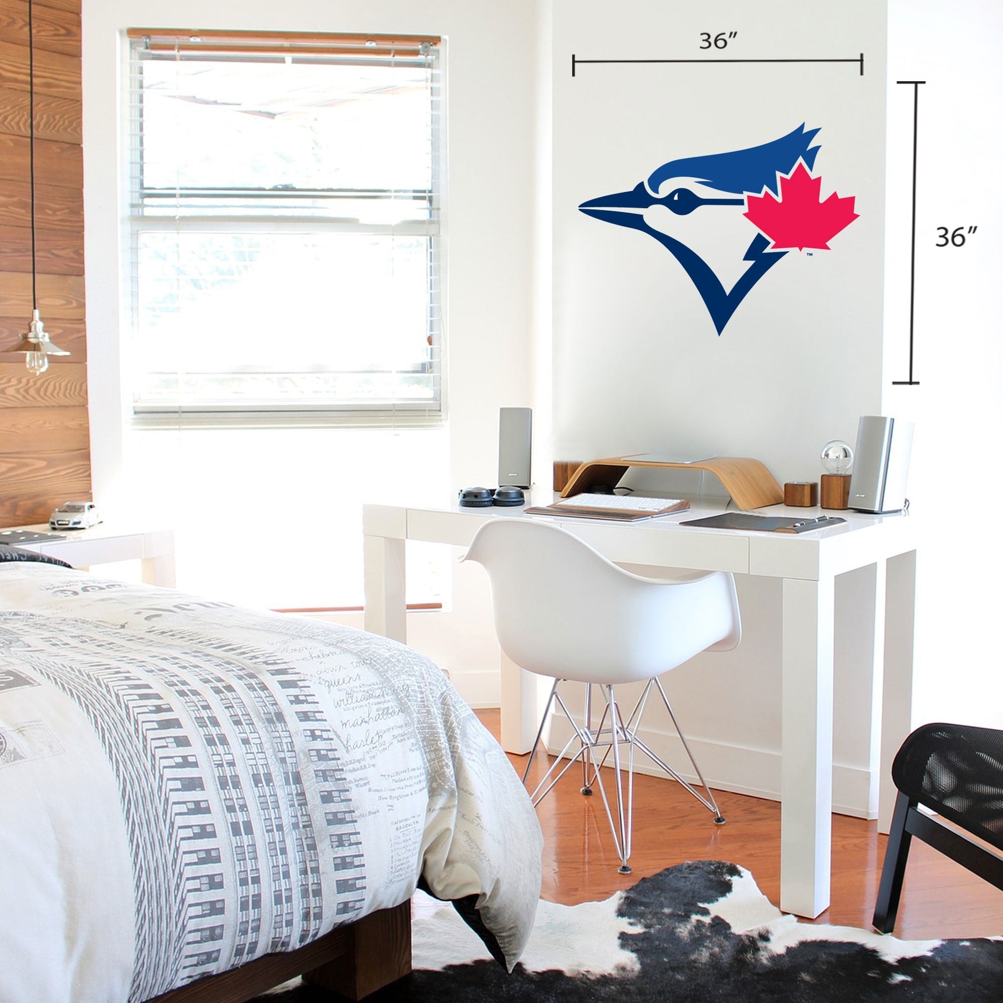 Toronto Blue Jays 36x36 Team Logo Repositional Wall Decal 