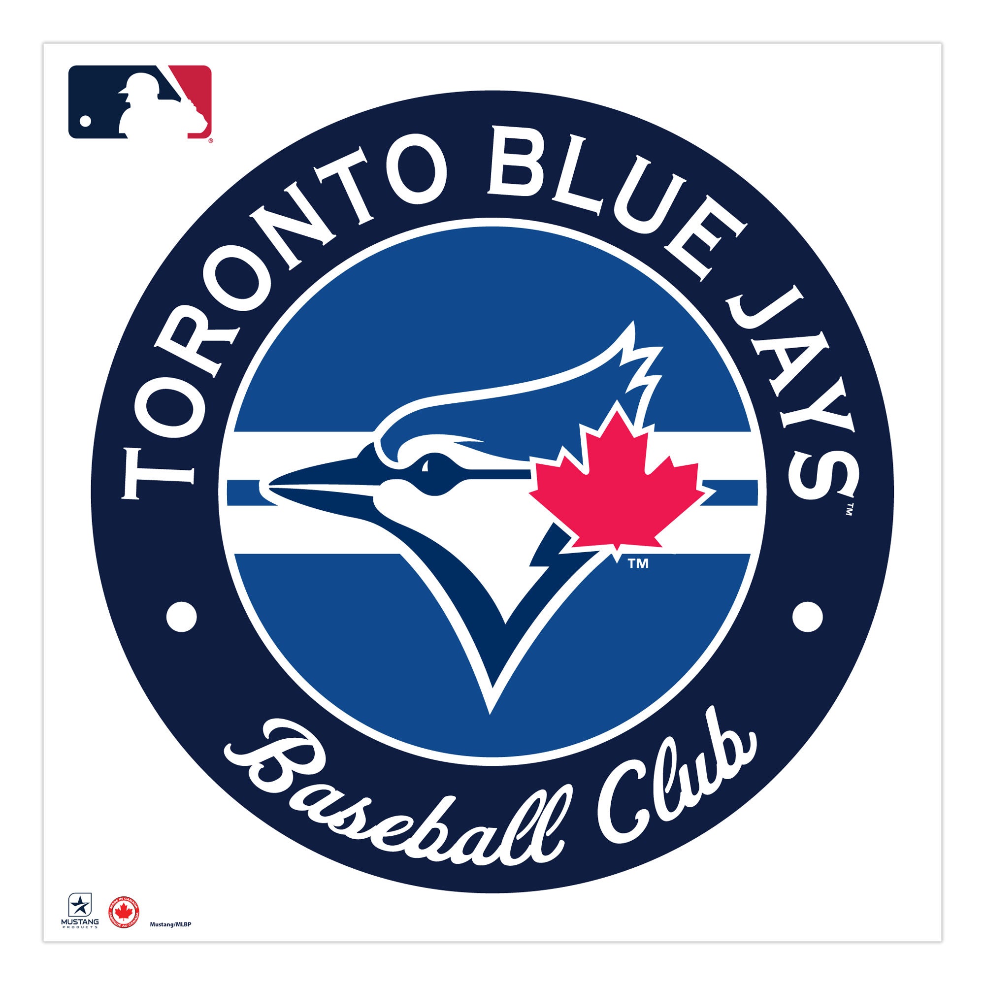 Toronto Blue Jays 36x36 Team Stripe Logo Repositional Wall Decal 