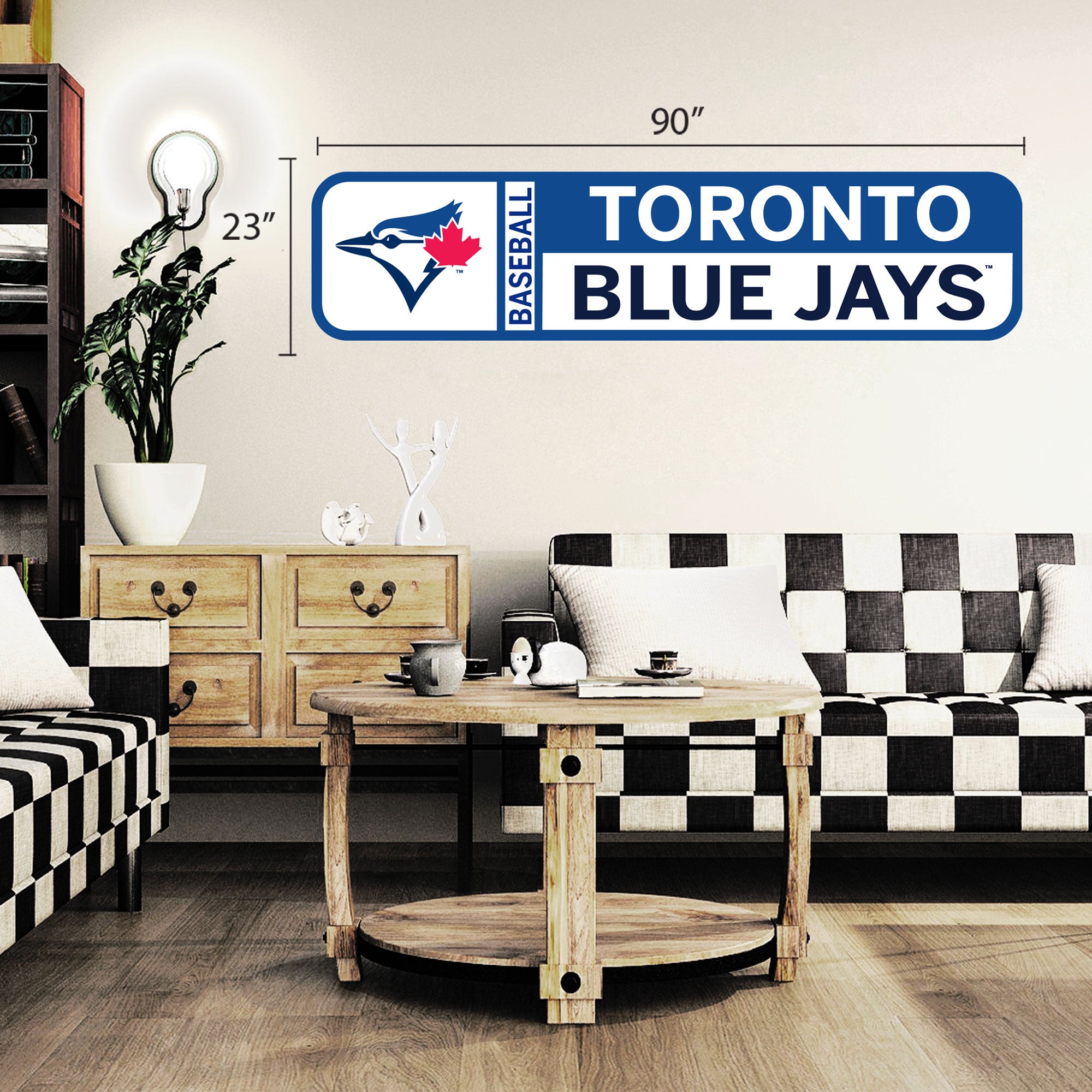 Toronto Blue Jays 90x23 Team Repositional Wall Decal Design 56 