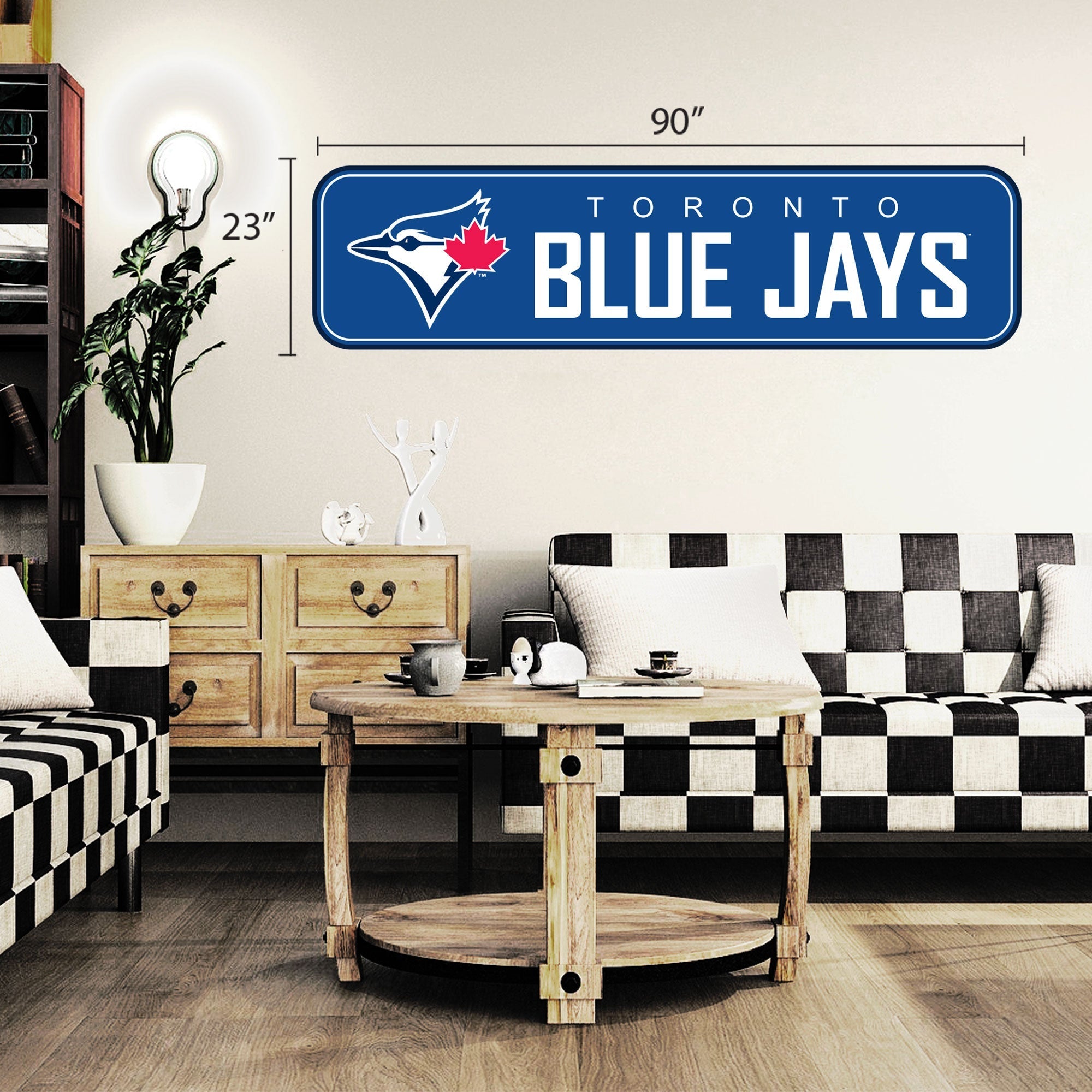 Toronto Blue Jays 90x23 Team Repositional Wall Decal - Long Design 