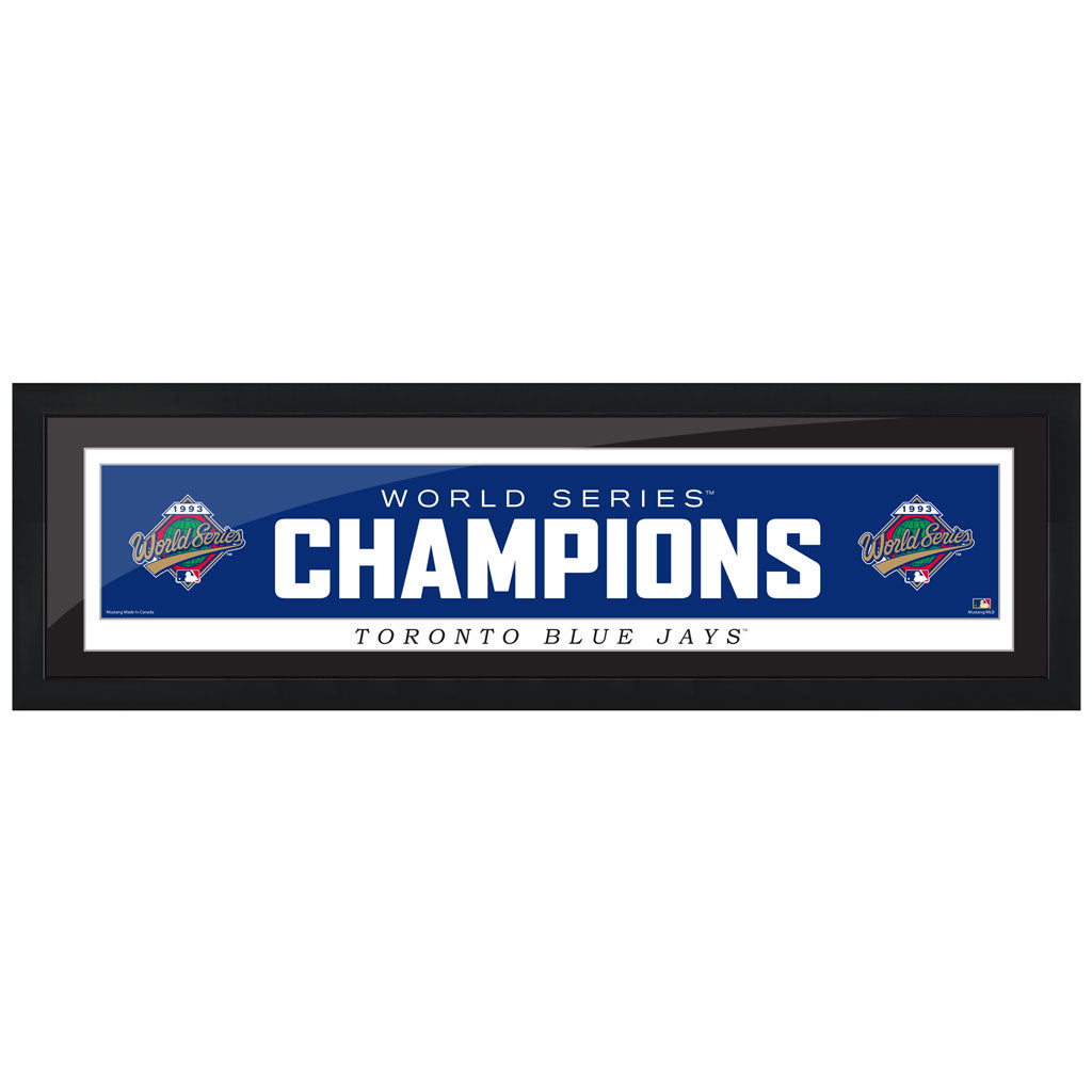 Toronto Blue Jays Cooperstown World Series Logo 1993 6x22 Framed Print 