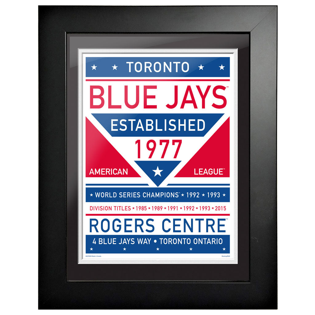 Toronto Blue Jays 12x16 Dual Tone Framed Artwork 