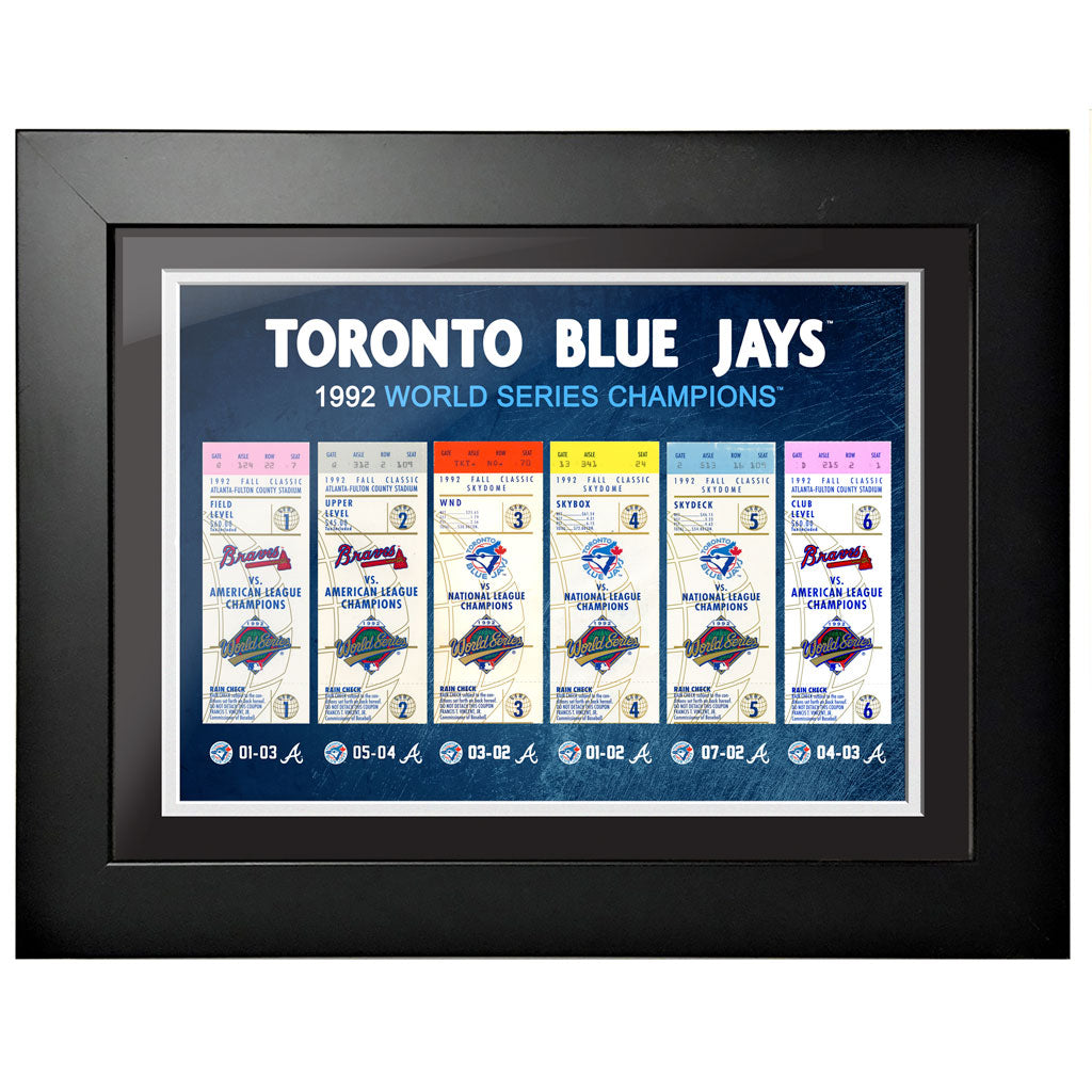 Toronto Blue Jays Ticket to History 12x16 Frame 1992 