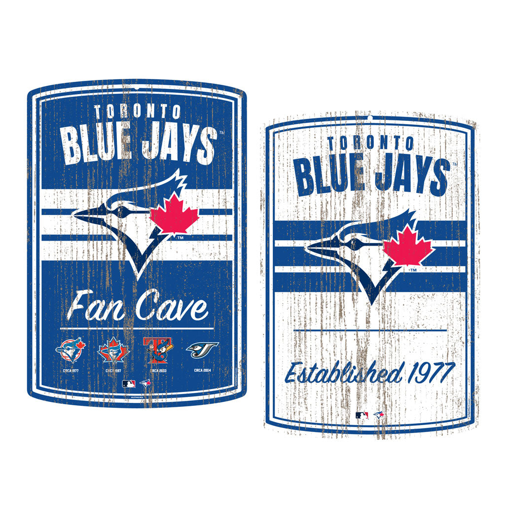Toronto Blue Jays 16x23 2 pack Established Faux Wood Wall Signs 