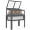 Raised Garden Bed with Flip-Up Greenhouse Top, Wooden Elevated Planter Box with Legs and Liner, Grey