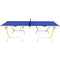 Soozier Full Size Table Tennis Table, Folding Ping Pong Table with Paddles and Balls, Blue
