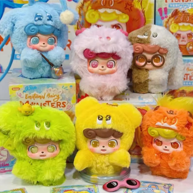 Q Kid Emotional Hairy Monsters Series Plush Figure (Blind Box) 