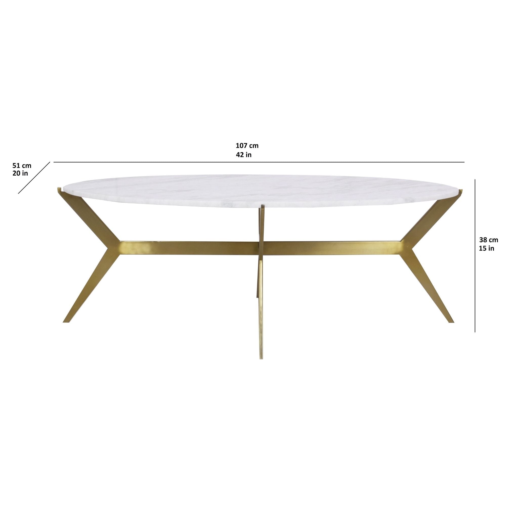 Riva Oval Marble Coffee Table 