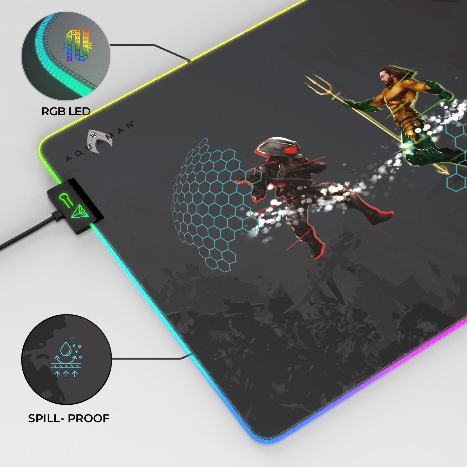 Aquaman Vs. Black Manta Gaming Mouse Pad 