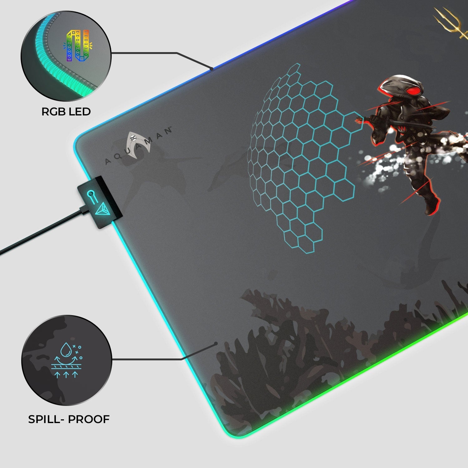 Aquaman Vs. Black Manta Gaming Mouse Pad 