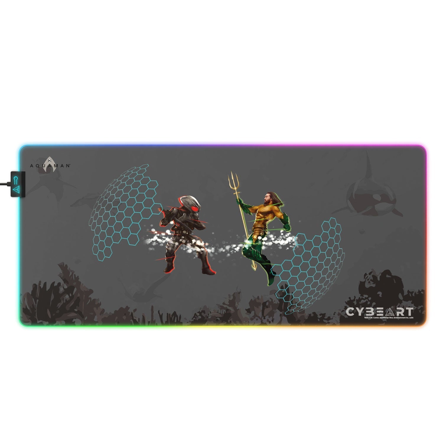 Aquaman Vs. Black Manta Gaming Mouse Pad 