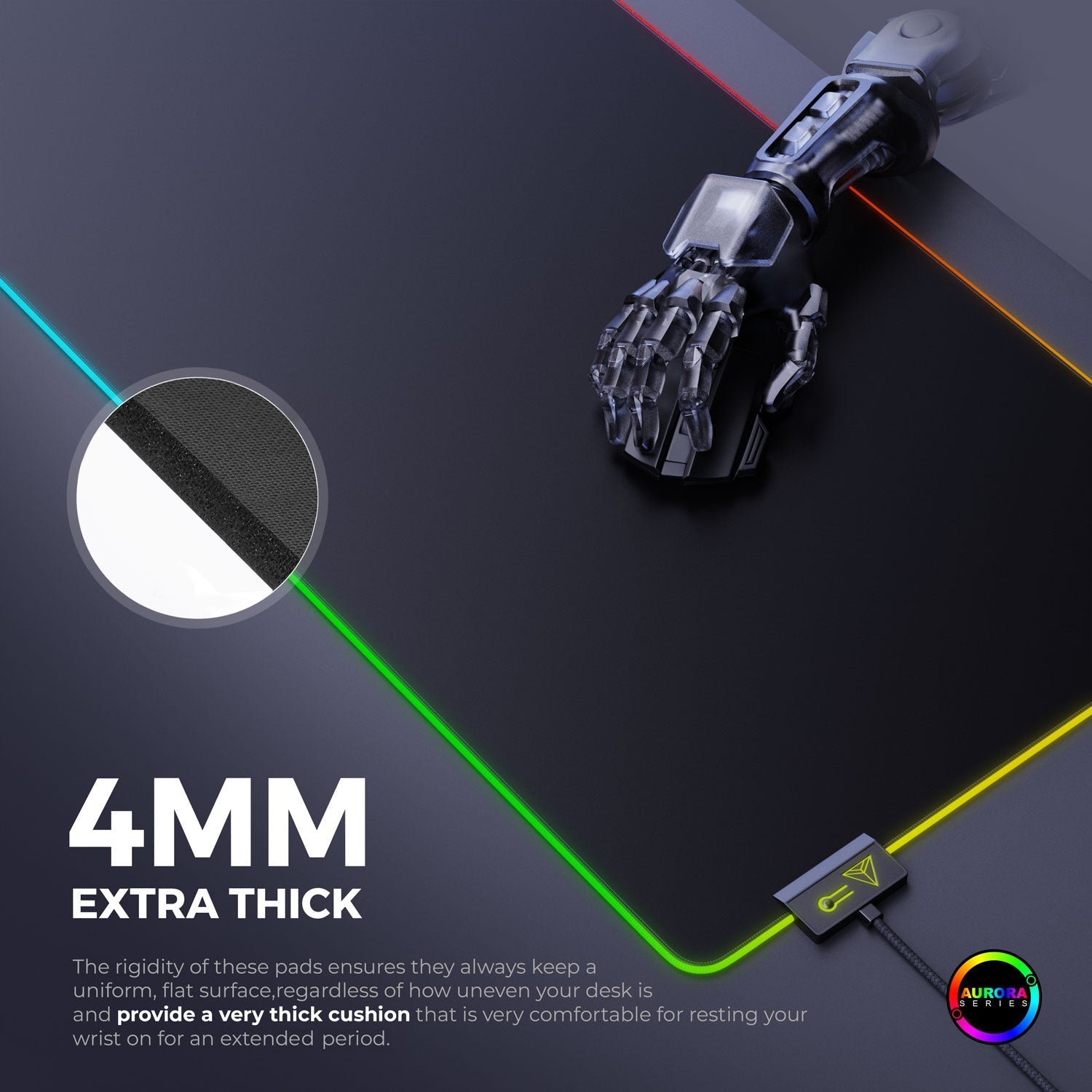 Ghost (Black) Gaming Mouse Pad 