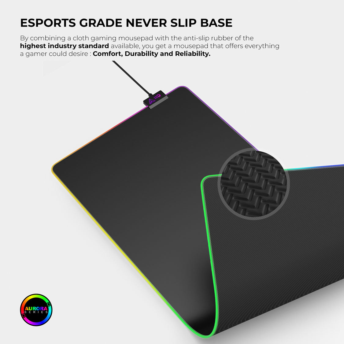 Ghost (Black) Gaming Mouse Pad 