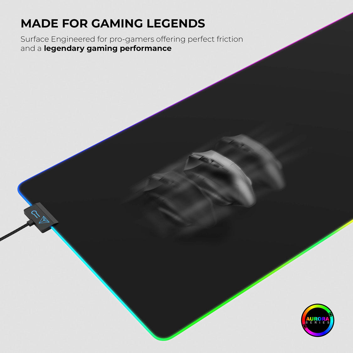 Ghost (Black) Gaming Mouse Pad 