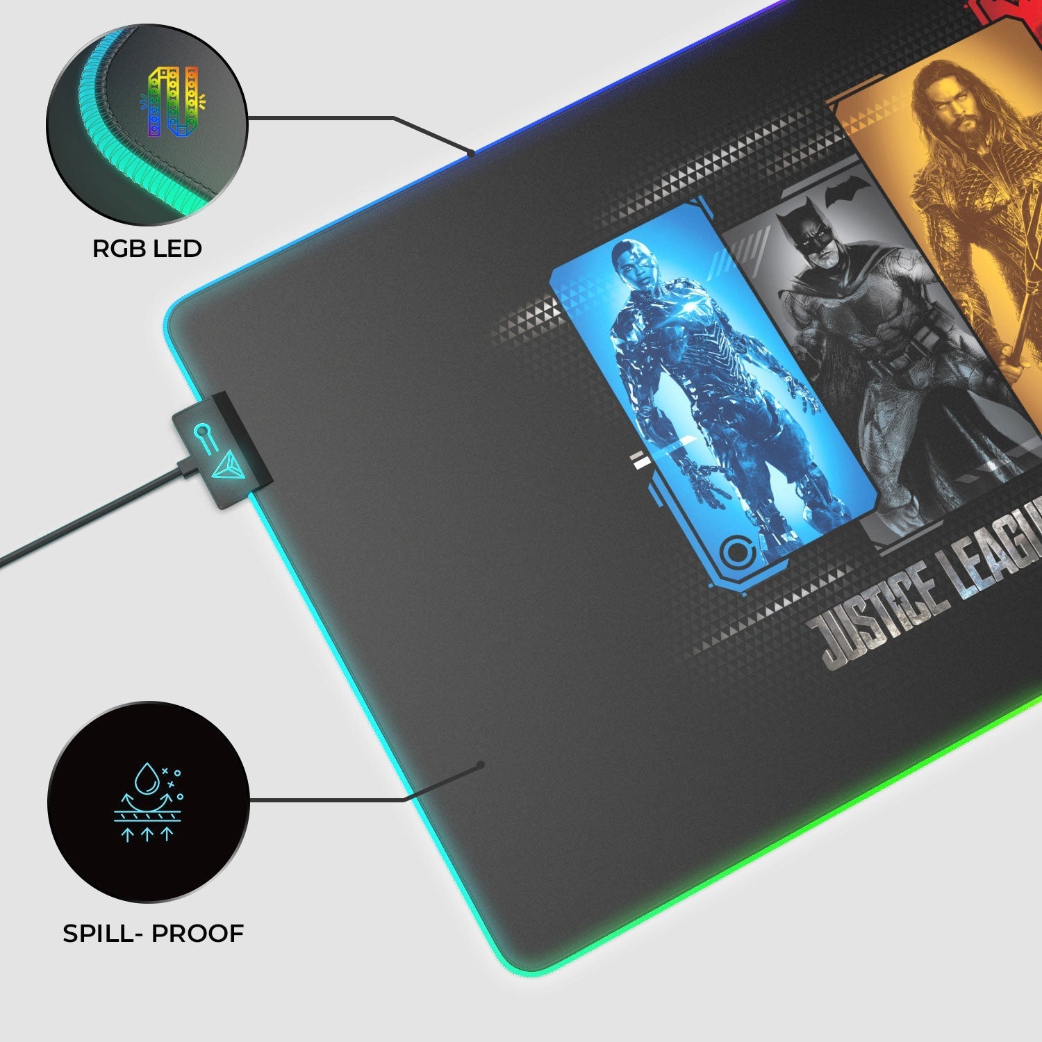 Justice League - Character Portraits Gaming Mouse Pad 