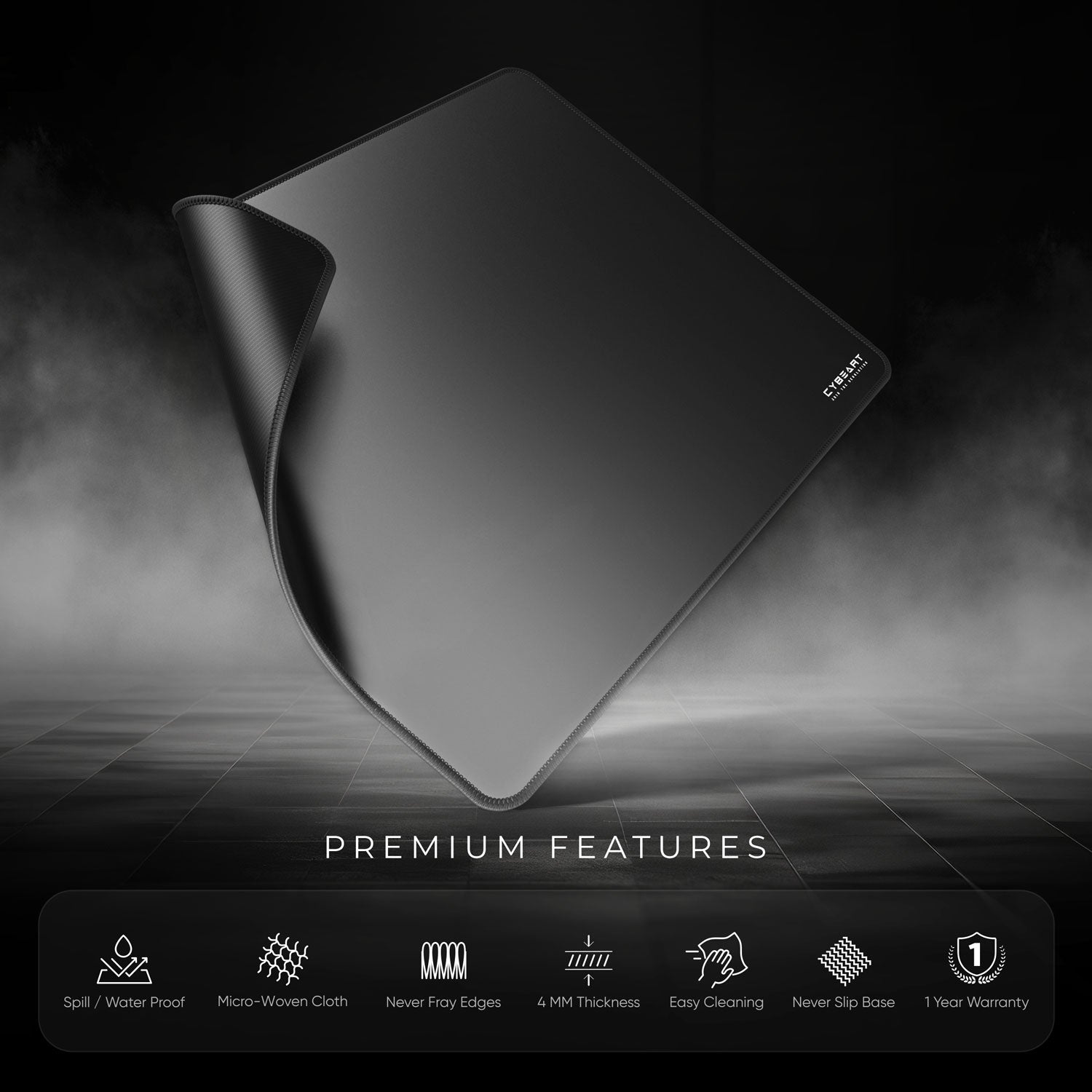 Ghost (Black) Gaming Mouse Pad 