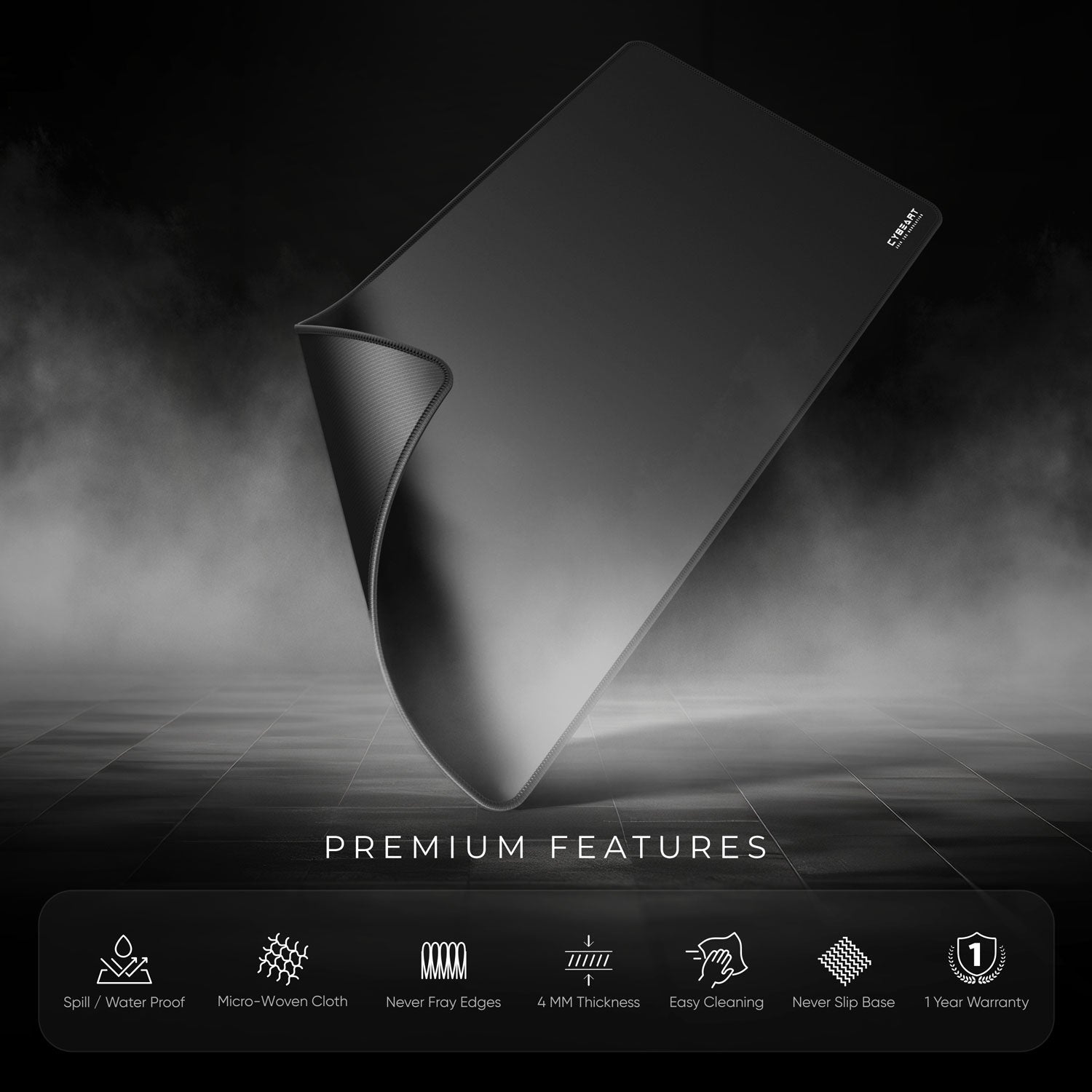 Ghost (Black) Gaming Mouse Pad 