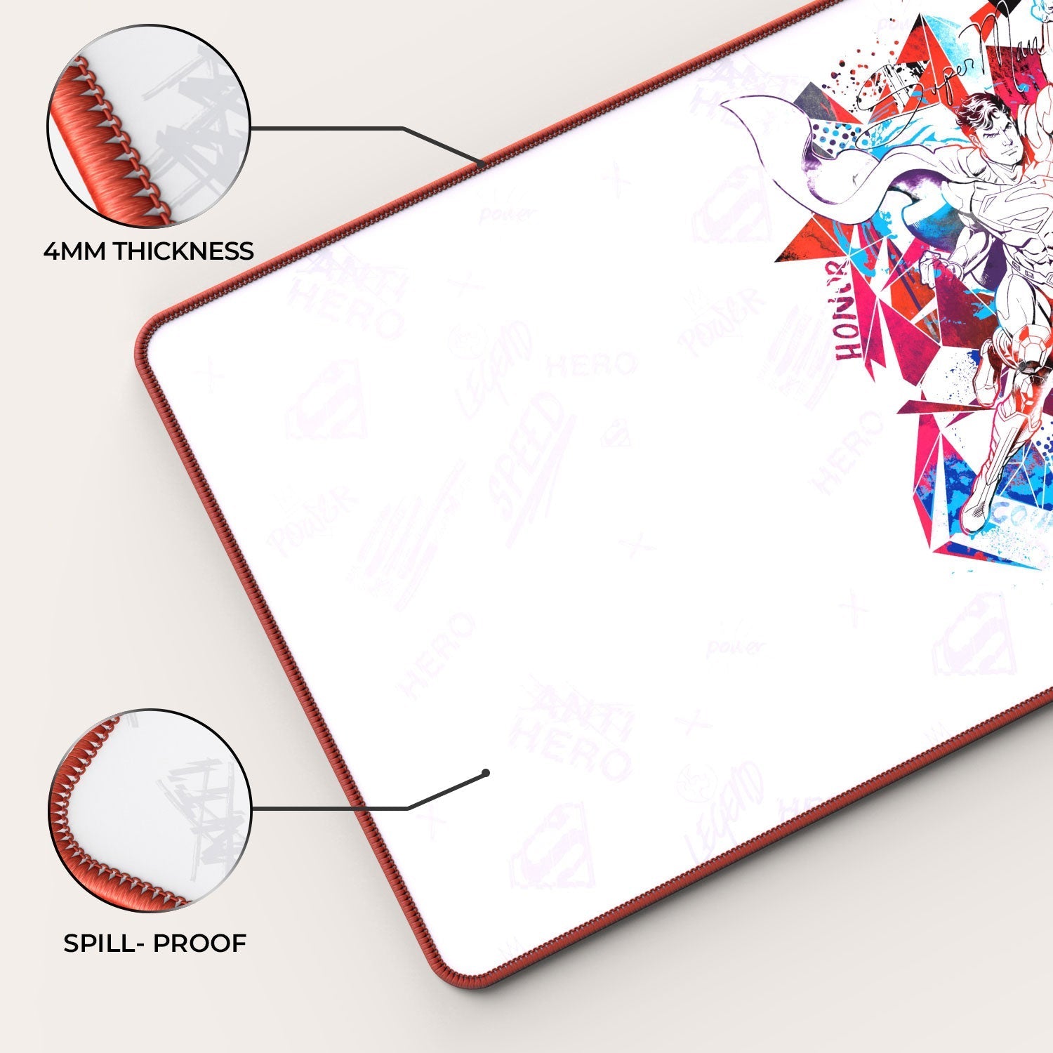 Superman - Truth Honor Courage Gaming Mouse Pad 